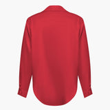 Blusa Satinada de Mujer con Nudo Frontal y Manga Larga
