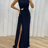 Candelaria - Vestido de Noche Maxi Plisado