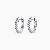 Aros pequeños en plata de ley con circonitas – pendientes elegantes mujer