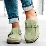 Mocasines Tipo Zueco Mujer – Diseño Casual con Hebilla y Plantilla Ergonómica