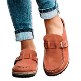 Mocasines Tipo Zueco Mujer – Diseño Casual con Hebilla y Plantilla Ergonómica