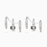 Pendientes espirales con circonitas – pendientes modernos para mujer