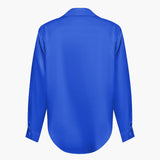 Blusa Satinada de Mujer con Nudo Frontal y Manga Larga