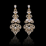 Pendientes tipo chandelier con cristales – joyas de noche para mujer