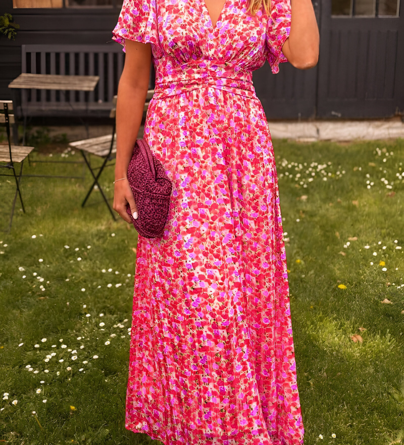 Vestido largo floral de verano – Elegancia bohemia en cada paso
