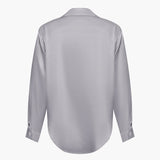 Blusa Satinada de Mujer con Nudo Frontal y Manga Larga