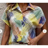 Blusa Camisera a Rayas Bicolor para Mujer