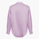 Blusa Satinada de Mujer con Nudo Frontal y Manga Larga