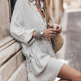 Vestido Camisero Oversize de Verano – Fresco y Casual para Playa y Uso Diario
