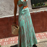 Vestido Largo sin Mangas con Aberturas Laterales