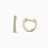 Aros pequeños en plata de ley con circonitas – pendientes elegantes mujer