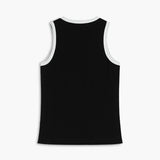 Sleeveless Contrast Trim Knit Tank Top