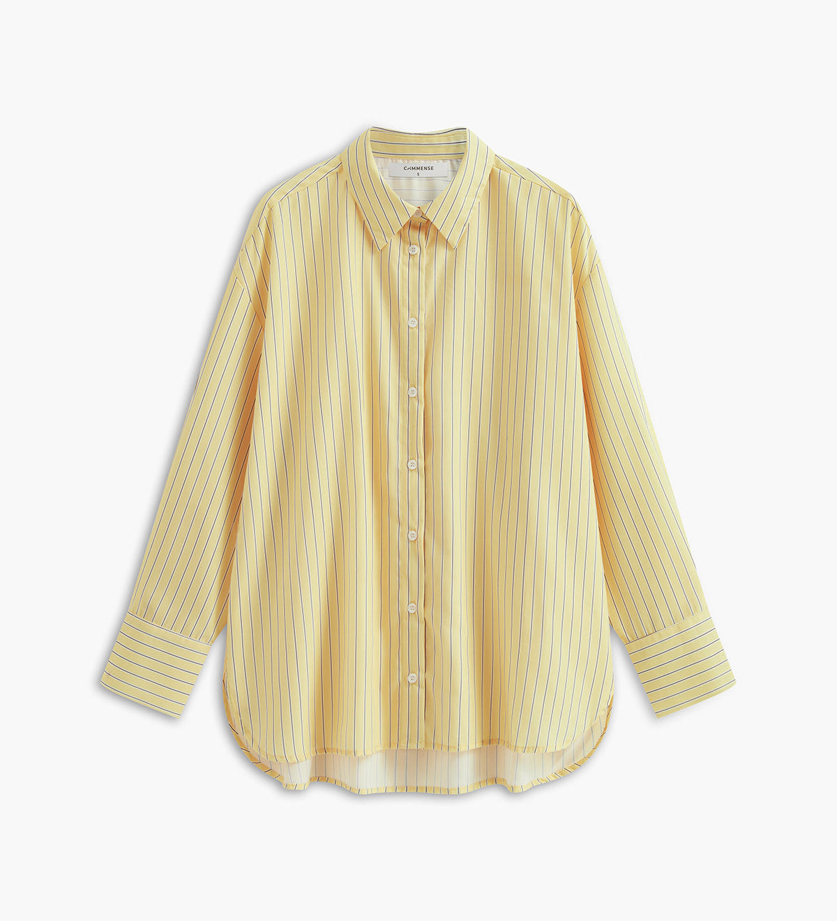 Camisa Oversize de Rayas con Cuello Clásico
