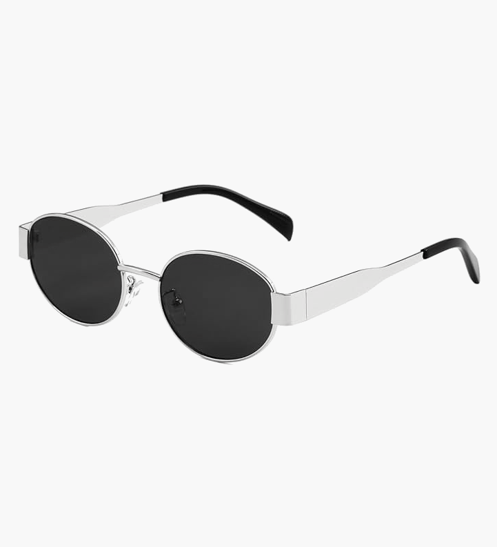 Oval Gold Frame Sunglasses with Green Lenses – Cilia