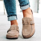 Mocasines Tipo Zueco Mujer – Diseño Casual con Hebilla y Plantilla Ergonómica