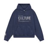 Vintage-Washed Oversized Hoodie with CULTURE Graphic
