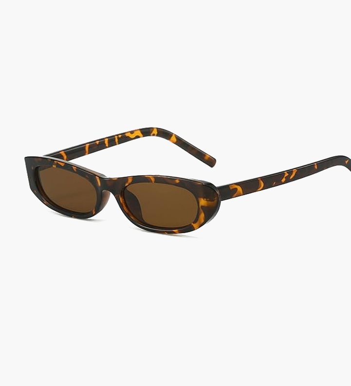 Slim Oval Frame Sunglasses with Vintage Appeal