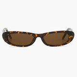 Slim Oval Frame Sunglasses with Vintage Appeal
