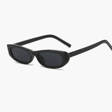 Slim Oval Frame Sunglasses with Vintage Appeal