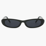 Slim Oval Frame Sunglasses with Vintage Appeal