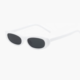 Slim Oval Frame Sunglasses with Vintage Appeal