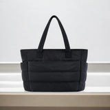 Quilted Shoulder Tote Bag with Soft Padding and Structured Shape