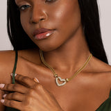 Collar de corazón para mujer – acero inoxidable oro o plata