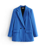 Blazer Beige Mujer de Corte Clásico con Botones Negros