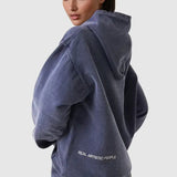 Vintage-Washed Oversized Hoodie with CULTURE Graphic
