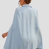 Cape Blazer Mini Dress with Gold Button Details