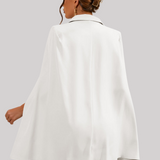 Cape Blazer Mini Dress with Gold Button Details