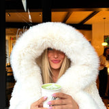 Oversized Faux Fur Jacket with Extra-Large Hood
