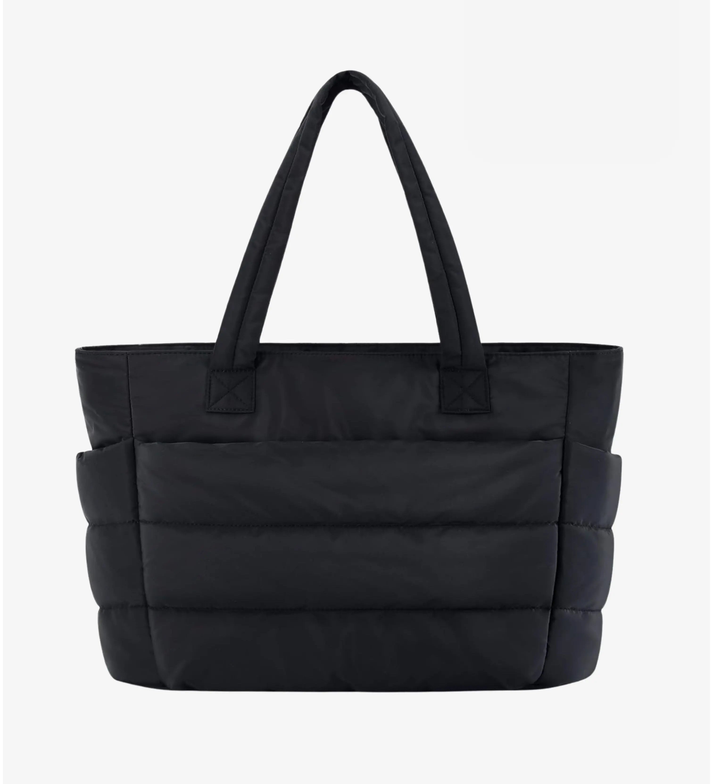 Quilted Shoulder Tote Bag with Soft Padding and Structured Shape