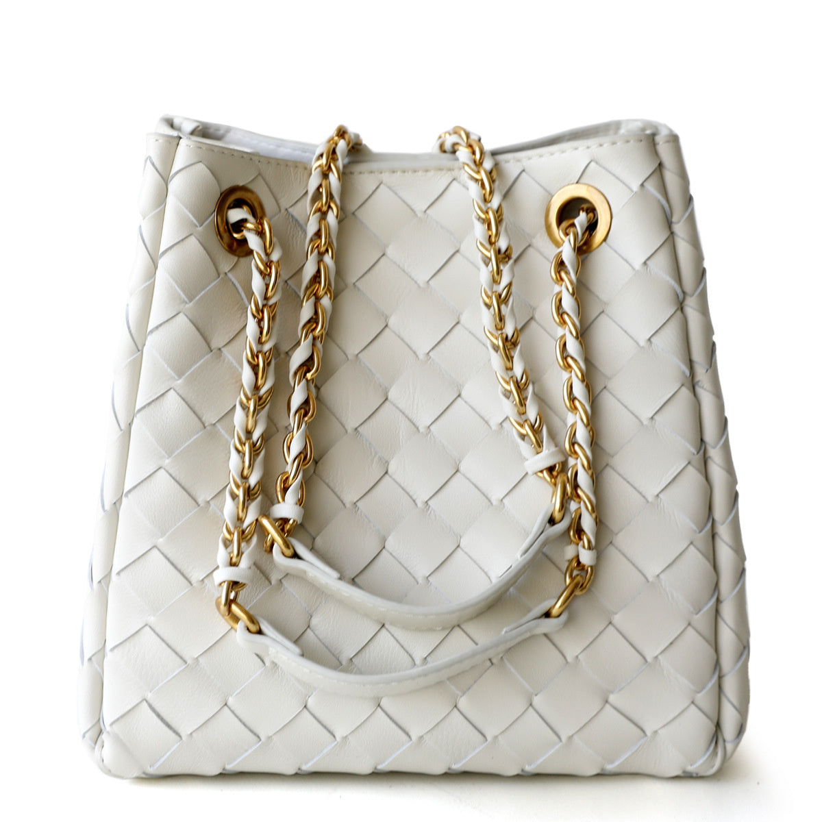 Bolso de Cadena Trenzado con Detalles Dorados – Bolso Elegante de Mujer