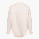 Blusa Satinada de Mujer con Nudo Frontal y Manga Larga
