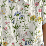 Blusa Camisera con Estampado Floral Silvestre para Mujer