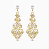 Pendientes tipo chandelier con cristales – joyas de noche para mujer