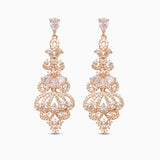 Pendientes tipo chandelier con cristales – joyas de noche para mujer