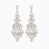 Pendientes tipo chandelier con cristales – joyas de noche para mujer