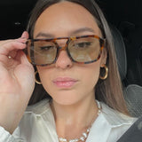 Square Frame Sunglasses with Retro Design