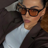 Square Frame Sunglasses with Retro Design