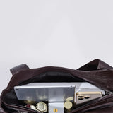Classic Multi-Pocket Shoulder Bag with Adjustable Strap
